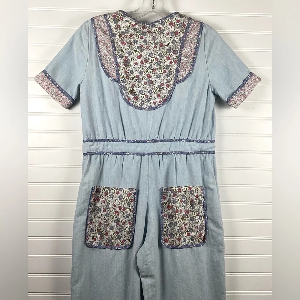 Zara NWT Girls YOKE DETAIL Floral PATCHWORK Jumpsuit Size S(13-14years old)